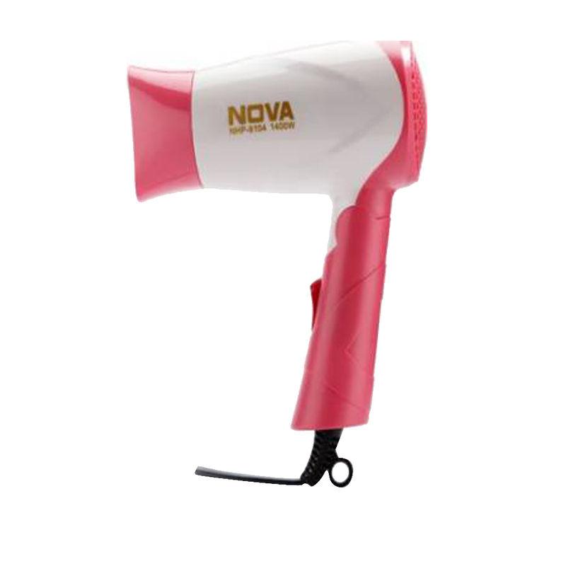 nova silky shine 1400 w foldable nhp 8104 hair dryer - pink