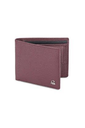 novara leather formal global coin wallet - wine