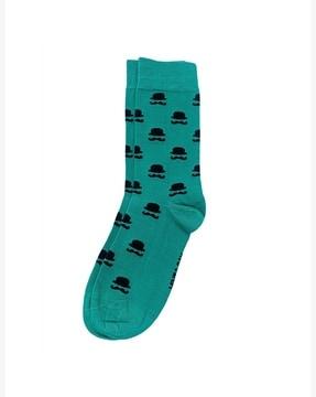 novelty print mid-calf everyday socks
