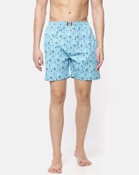 novelty print boxers with elasticated waistband