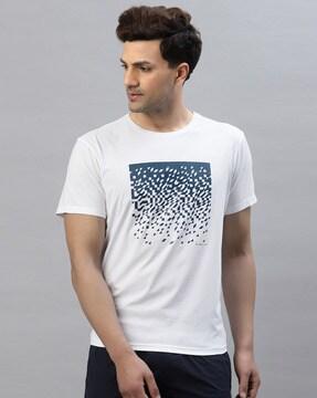 novelty print crew-neck t-shirt