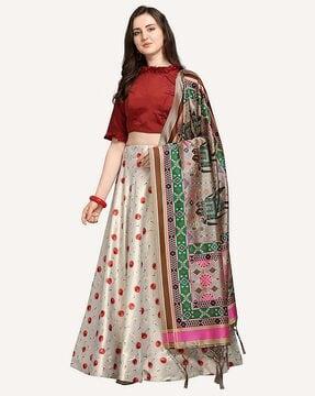 novelty print lehenga choli set with dupatta