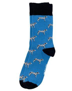 novelty print mid-calf socks