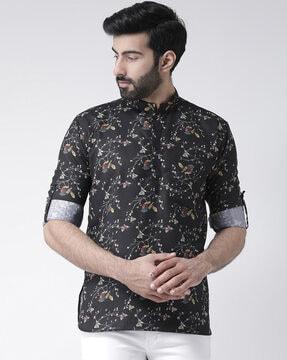 novelty print short kurta