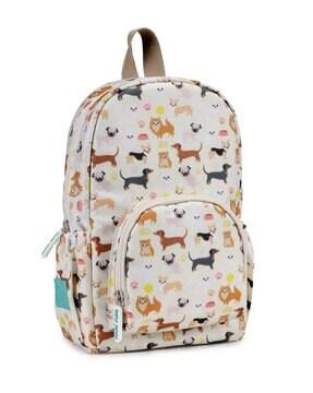 novelty print zipper backpack-11 inch