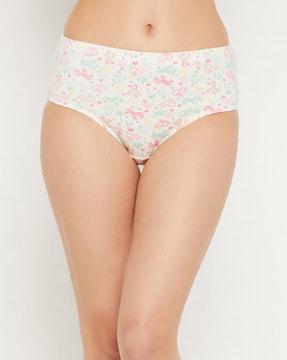 novelty printed hipster with elasticated waist