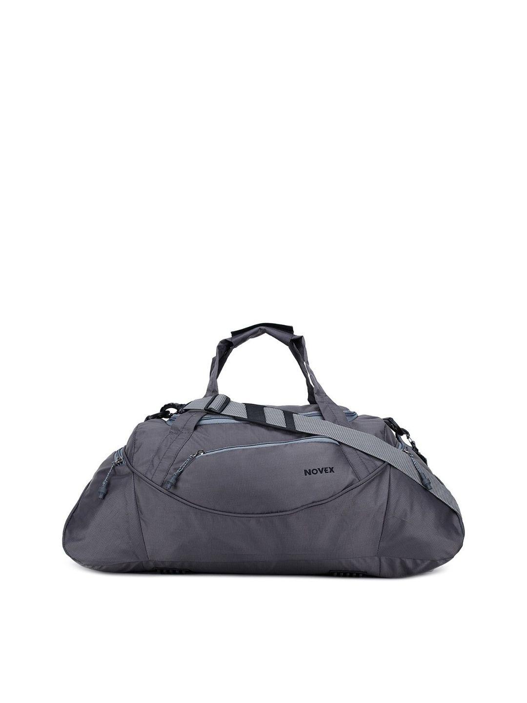 novex grey solid medium travel duffle bag