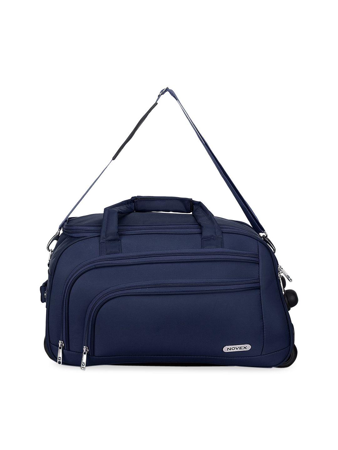 novex unisex navy blue duffle bag