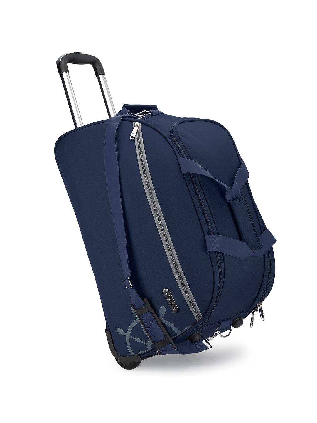 novex unisex navy-blue solid travel duffle bag