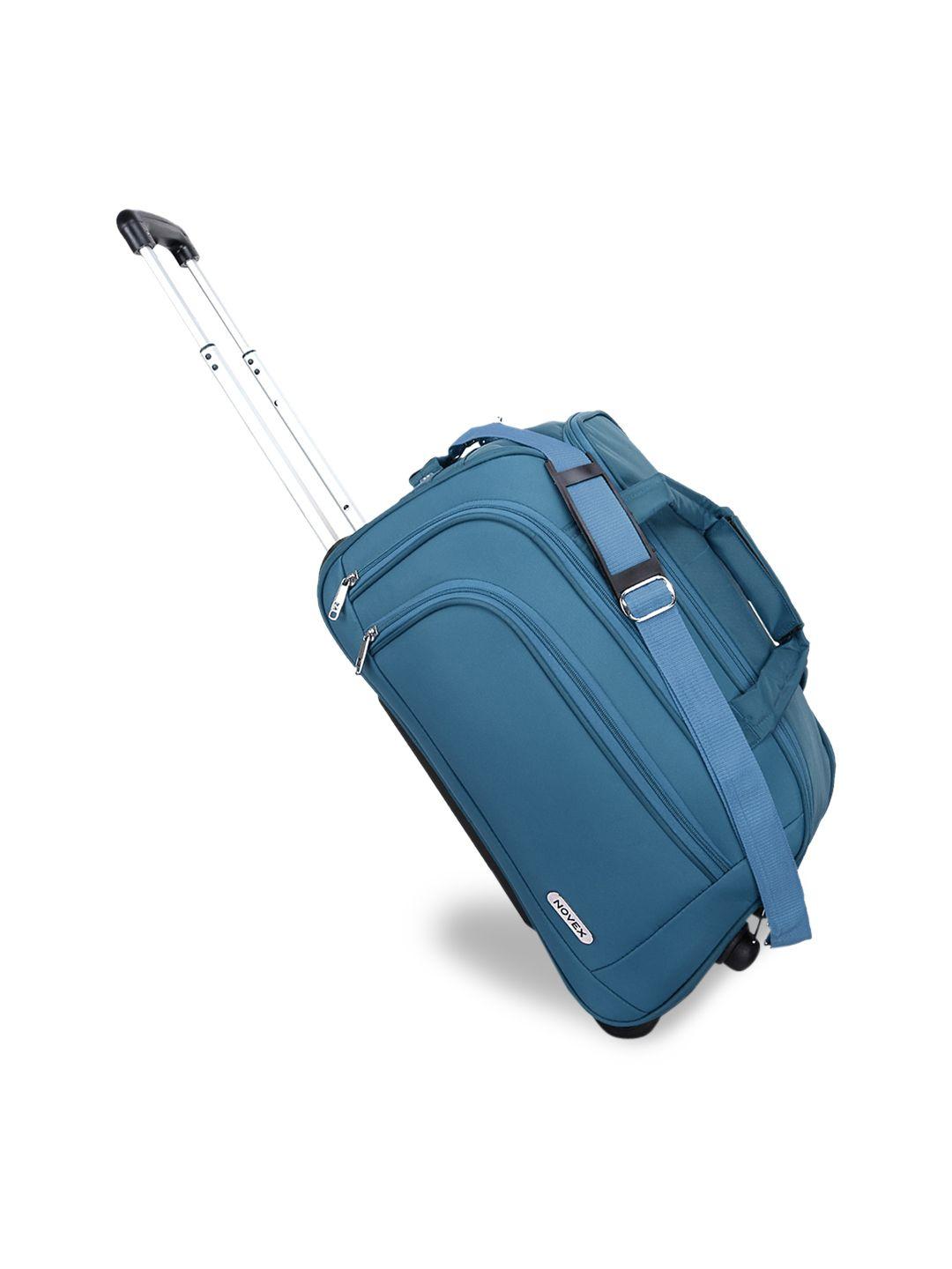 novex unisex turquoise blue solid travel duffle bag