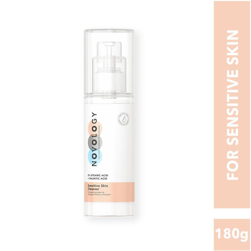 novology gentle cleanser for sensitive & dry skin with 2% stearic acid + palmitic acid