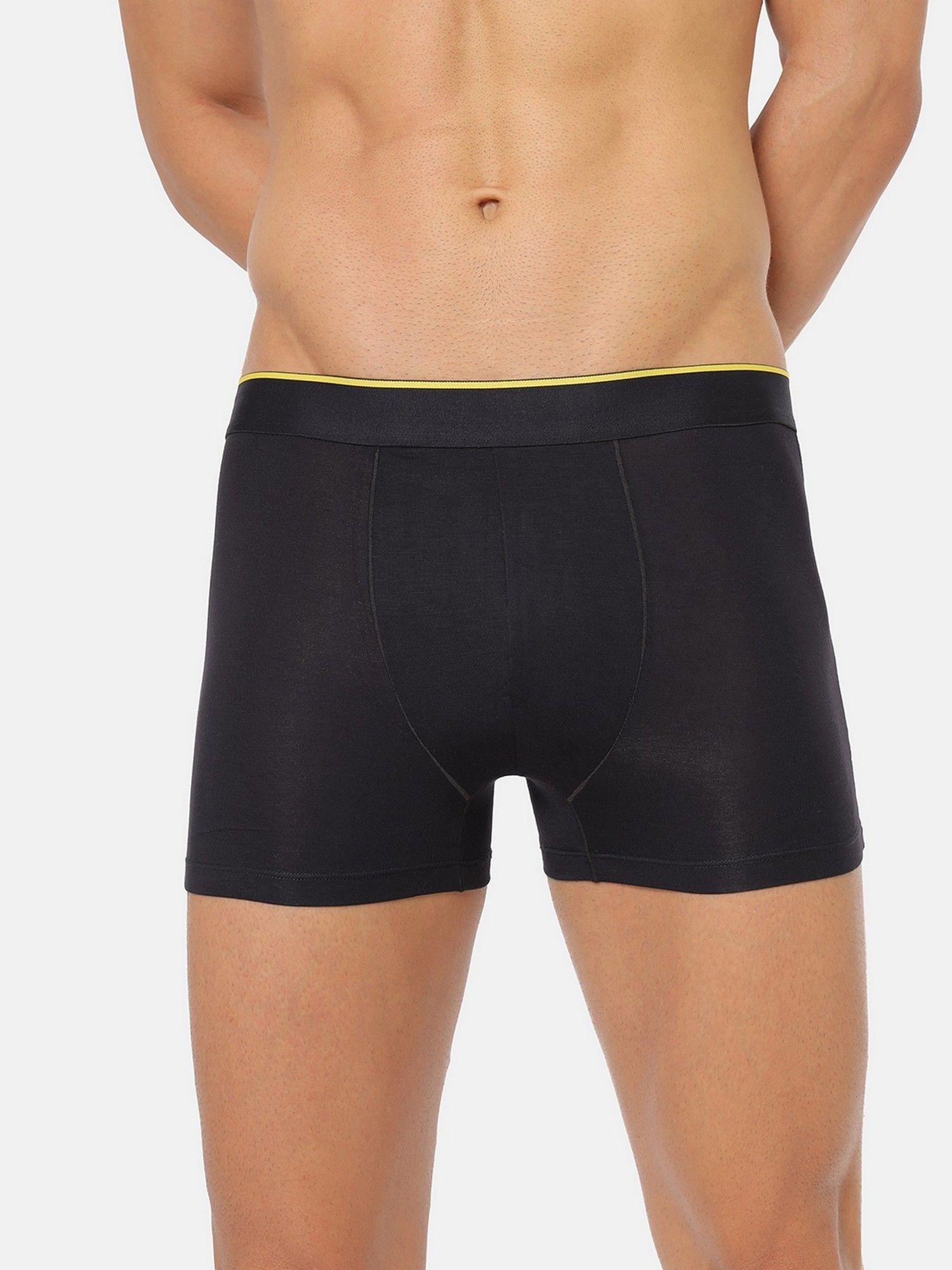 nox black solid modal trunks for men