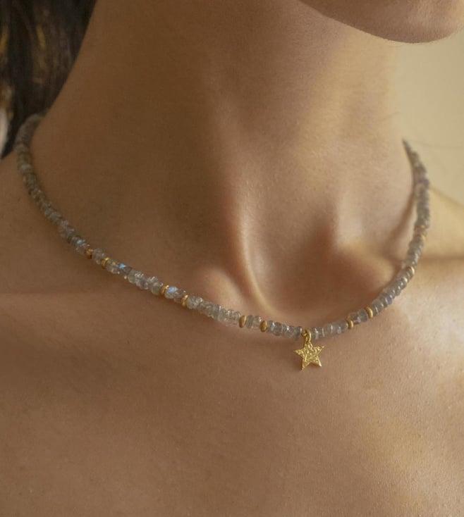 noyra grey lucida star necklace