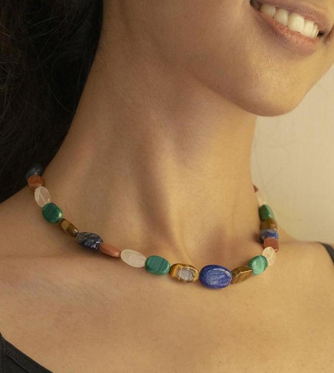 noyra multicoloured galaxaia necklace