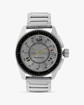 np3089sm02 analogue watch with stainless steel strap