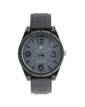 np38040pp01 trendies black dial silicone strap watch