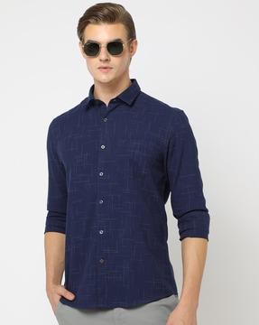 np60 printed slim fit shirt