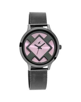 np6210nm02 fastrack  - fit outs pink dial with mesh metal strap