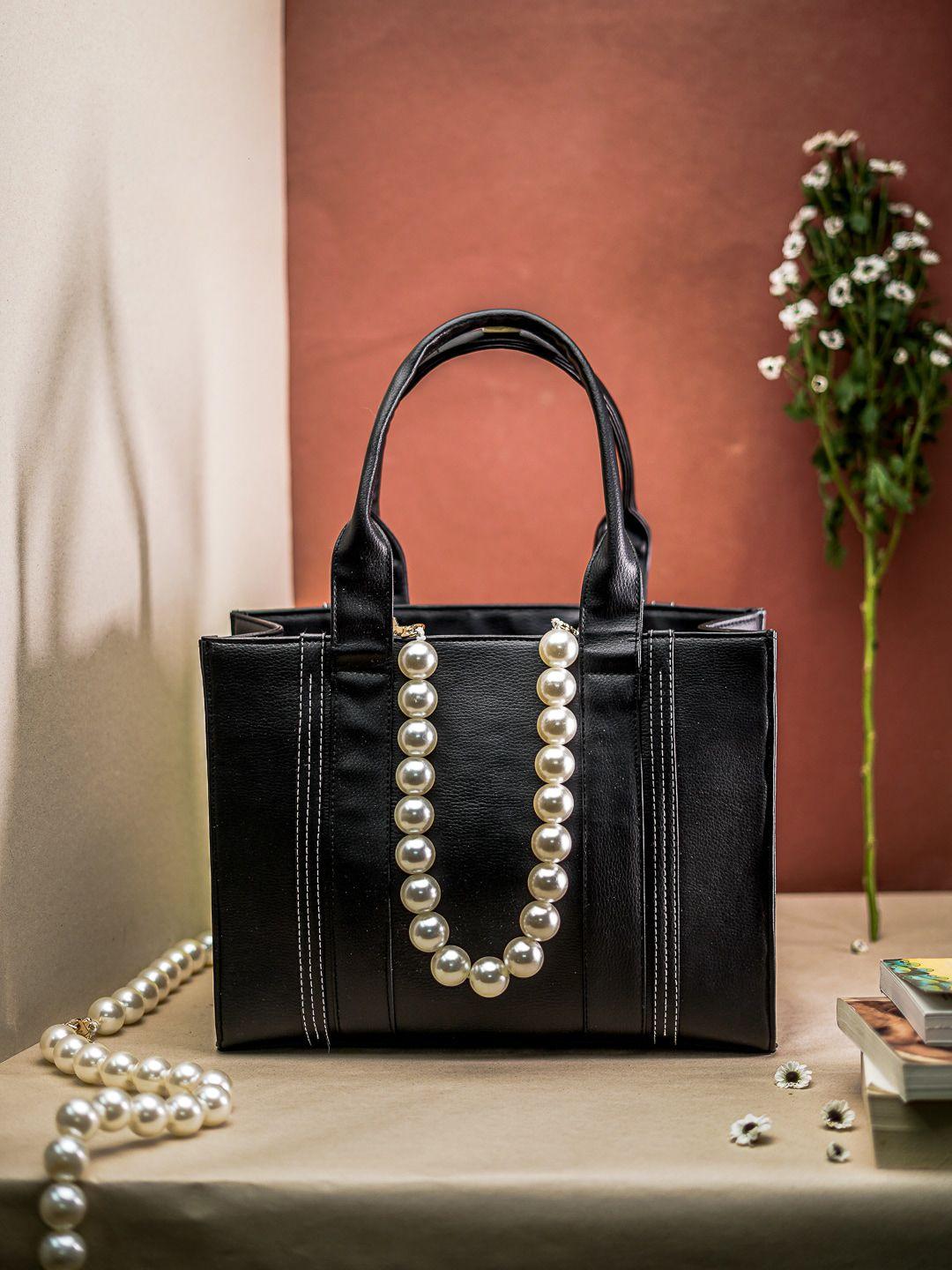 nr by nidhi rathi black shopper tote bag