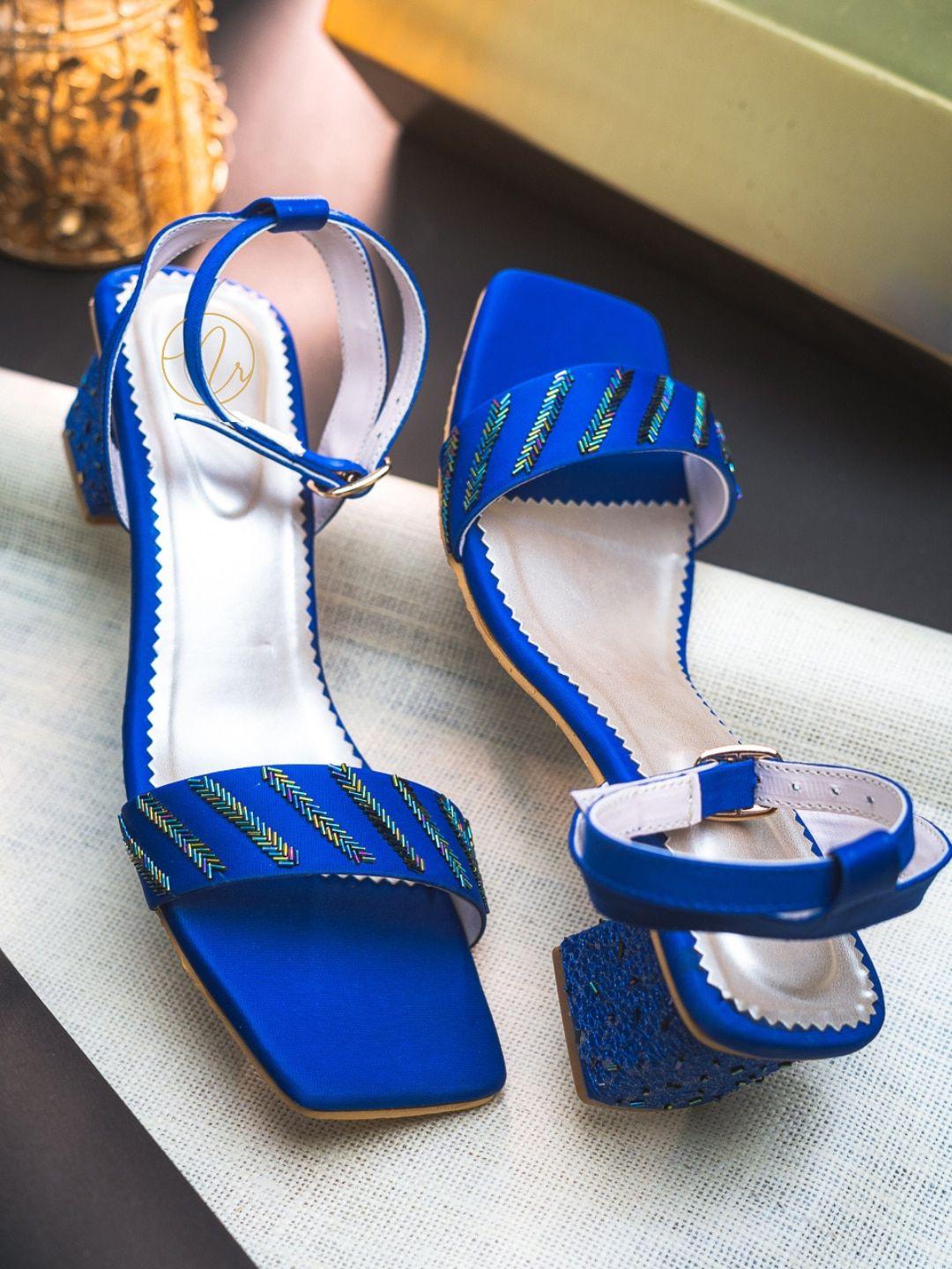 nr by nidhi rathi embellished block heels