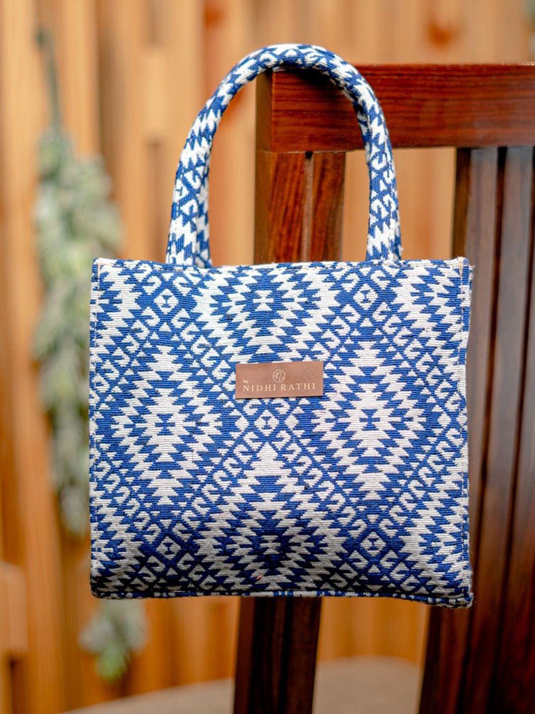 nr by nidhi rathi ethnic motifs self design structured tote bag