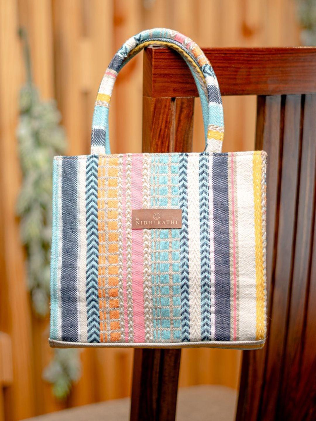 nr by nidhi rathi self design structured tote bag