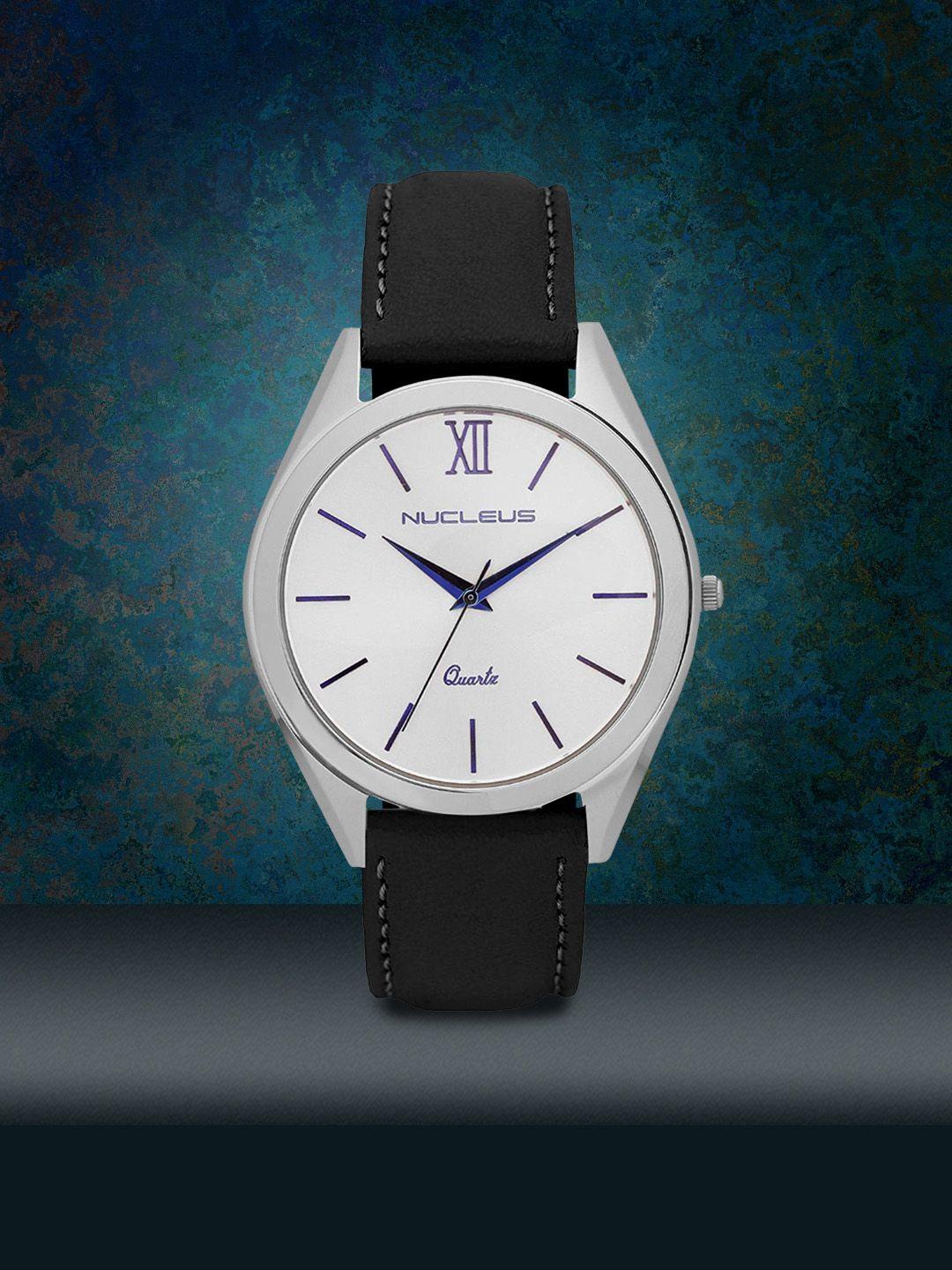 nucleus unisex silver-toned analogue watch nmkssbk