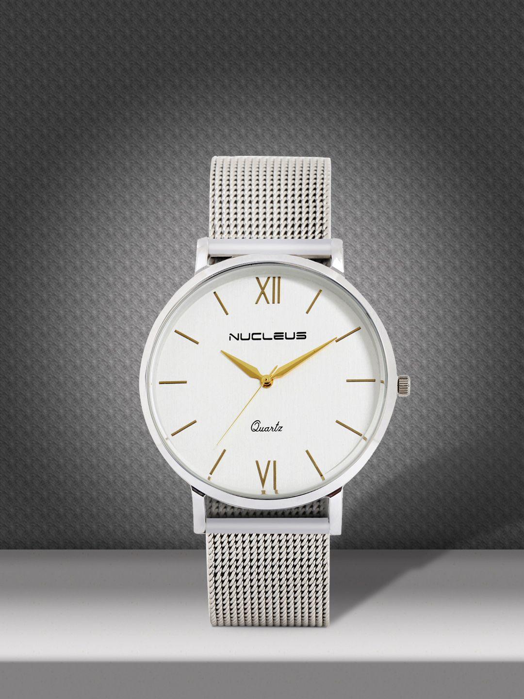 nucleus unisex white analogue watch lsws