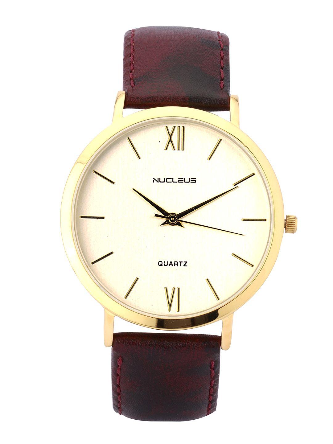 nucleus unisex white dial watch lgsm