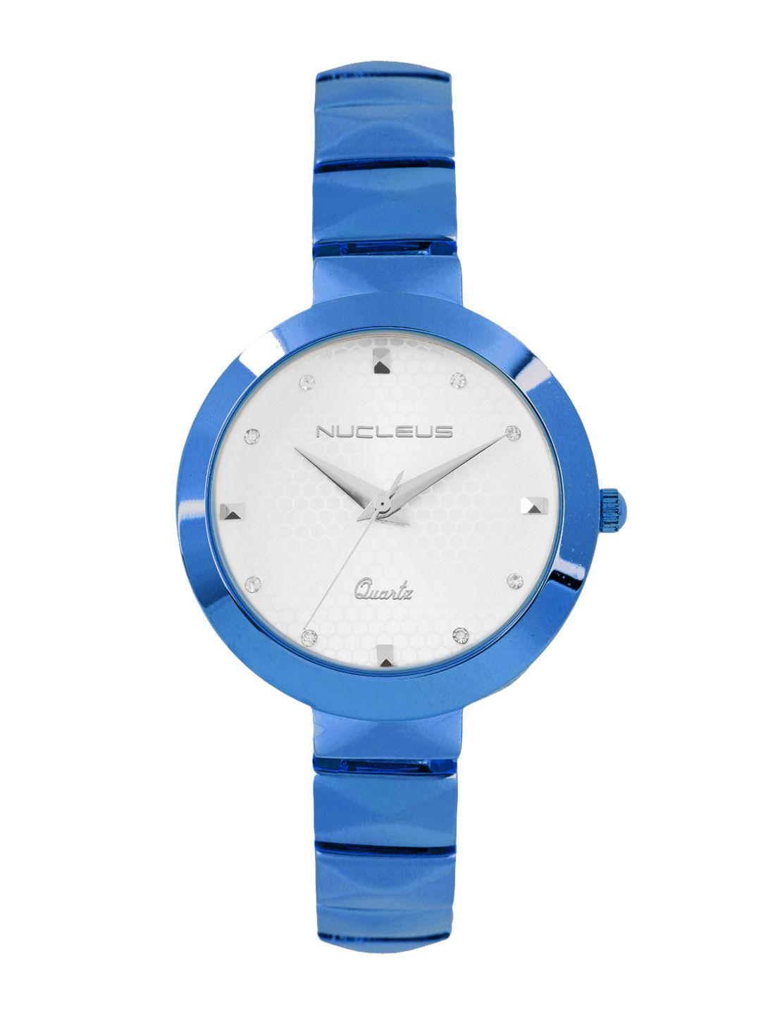 nucleus women blue & silver-toned analogue watch nblsblbl