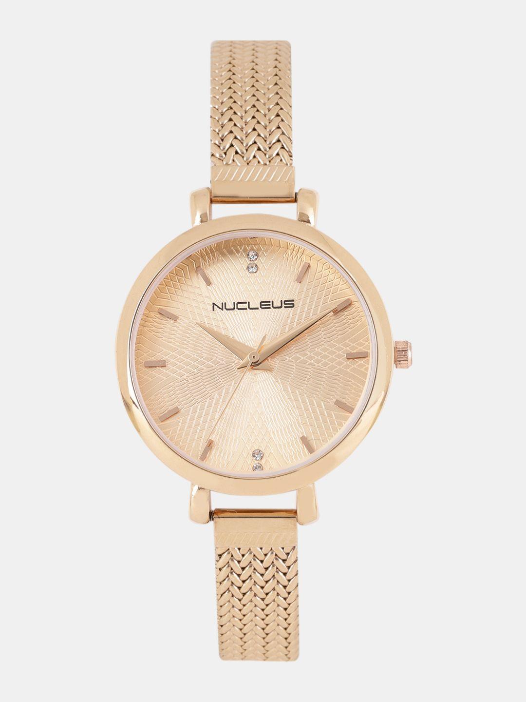 nucleus women rose gold analogue watch nblfrgrgrg