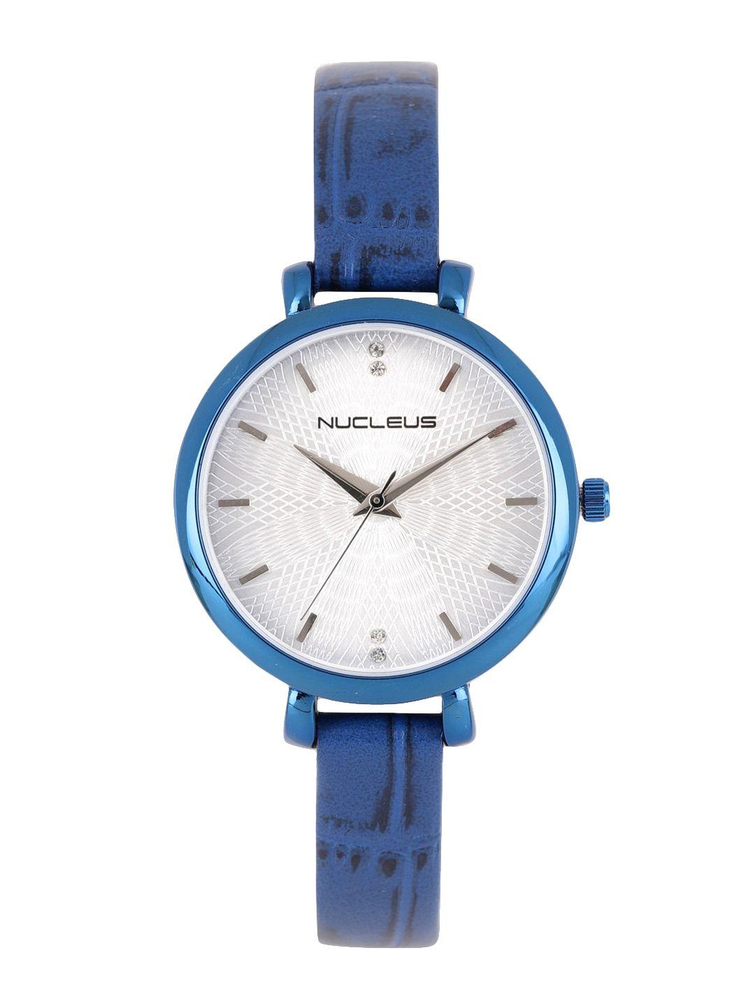 nucleus women silver & blue analogue watch nblflblwbli