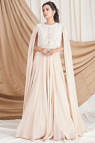 nude embellished gown