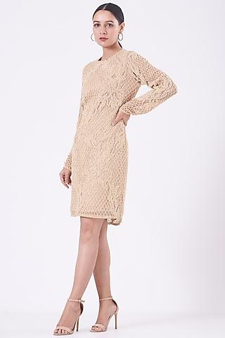 nude georgette tunic