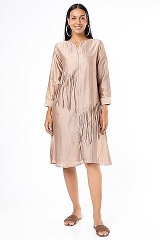nude hand embroidered tunic
