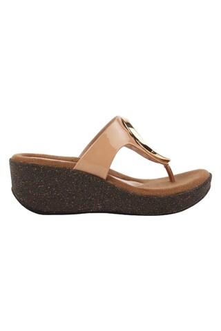 nude solid casual women sandal