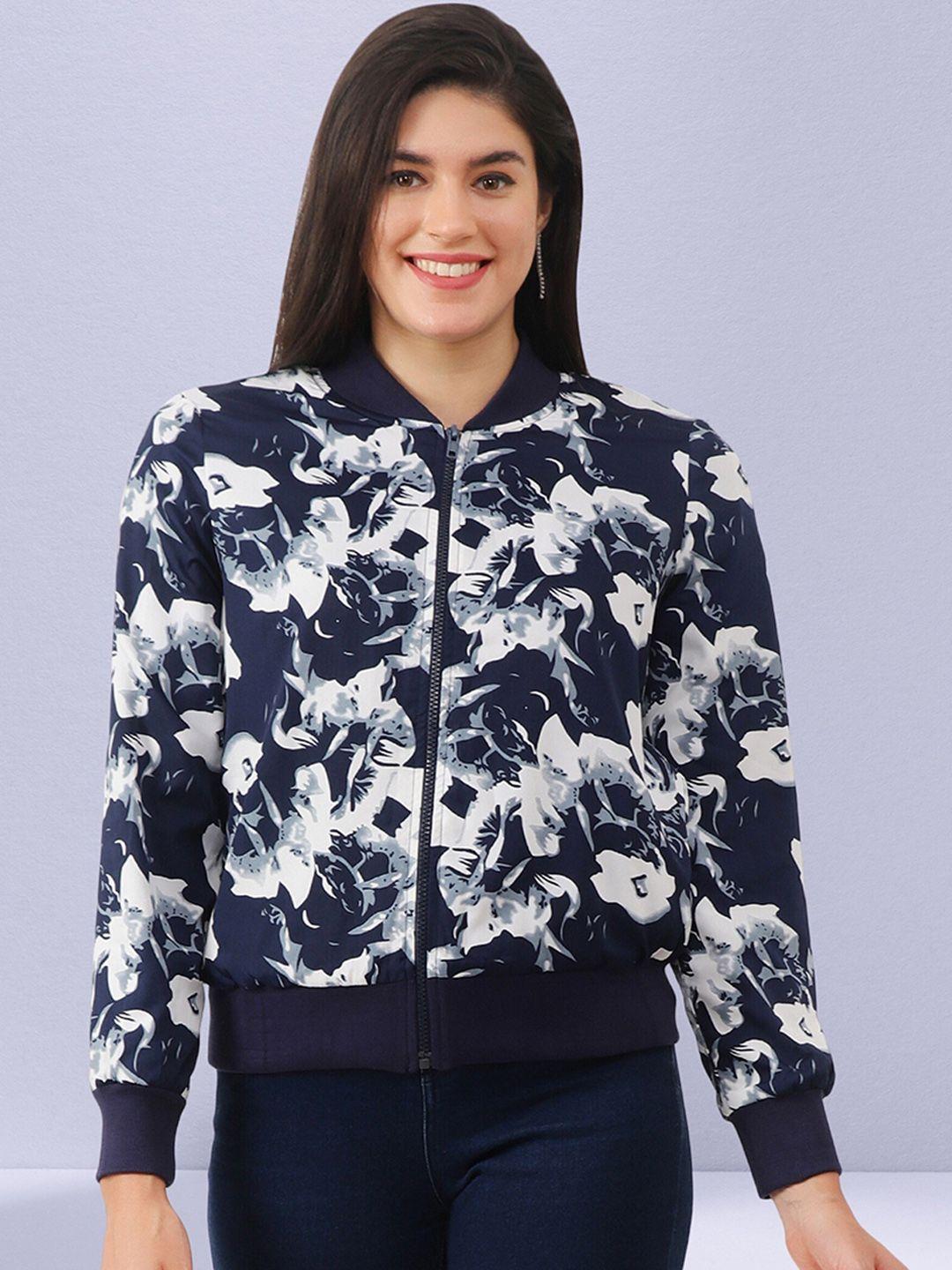 nuevosdamas floral printed bomber jacket