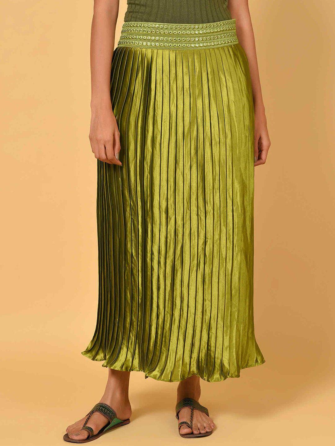 nuhh a-line accordion pleated skirt