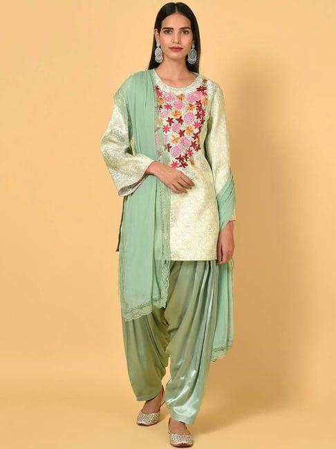 nuhh light green kurta with salwaar & dupatta