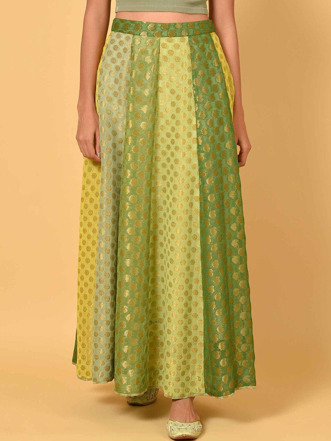 nuhh self-design flared maxi skirt