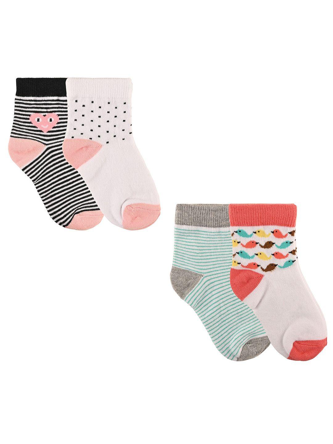 nuluv girls pack of 4 patterned socks