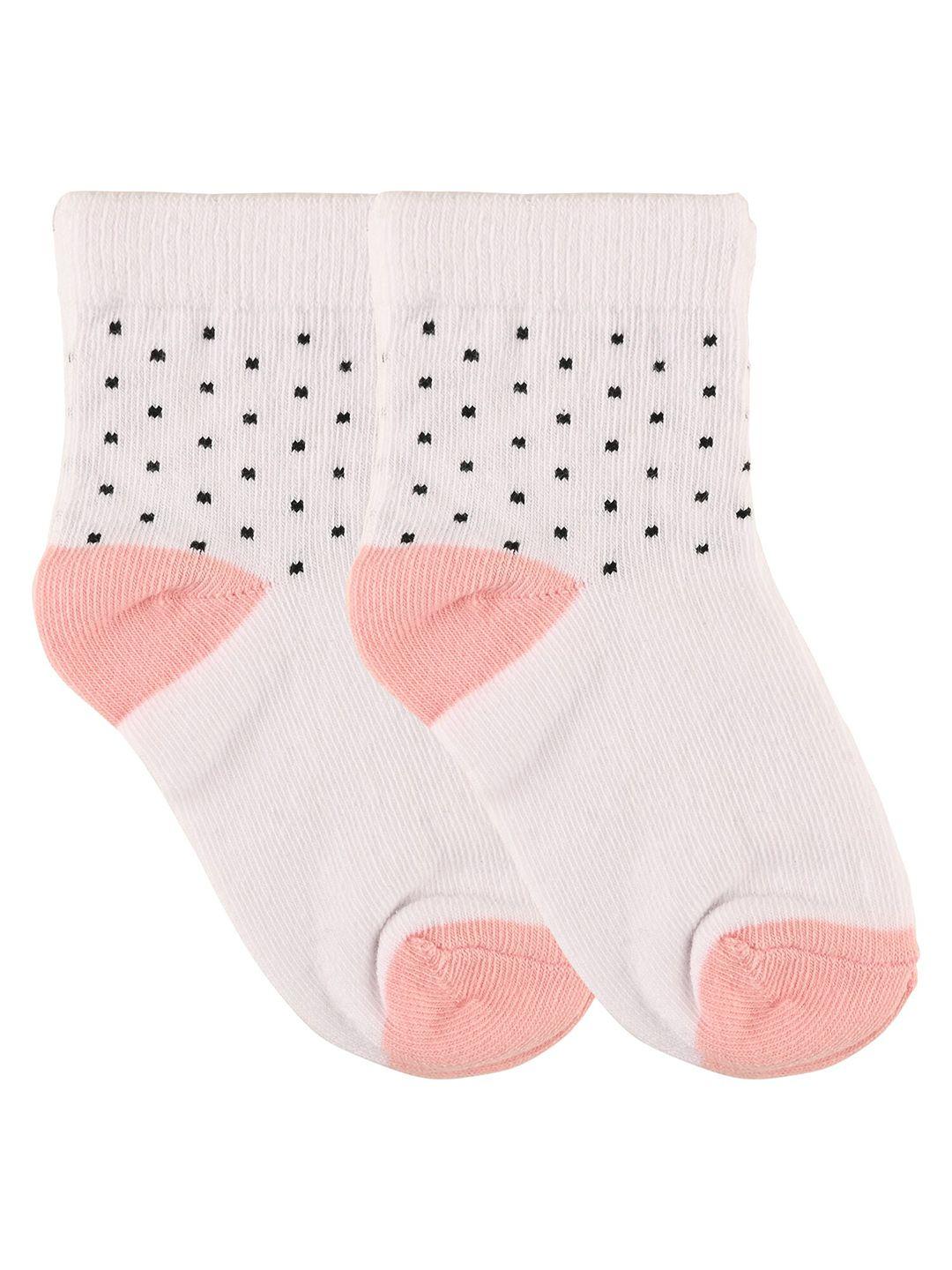 nuluv girls pack of 2 patterned anti-microbial ankle-length socks