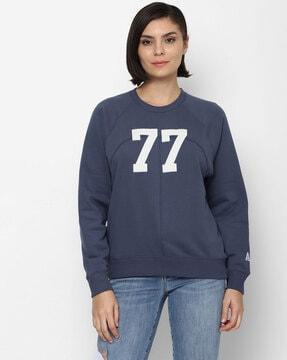 numeric print crew-neck sweatshirt