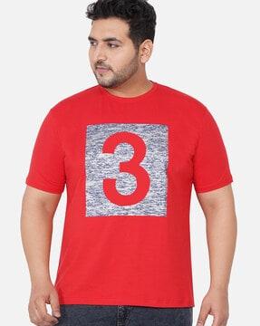 numeric print crew-neck t-shirt