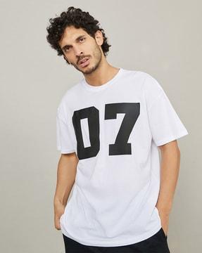 numeric print crew-neck t-shirt