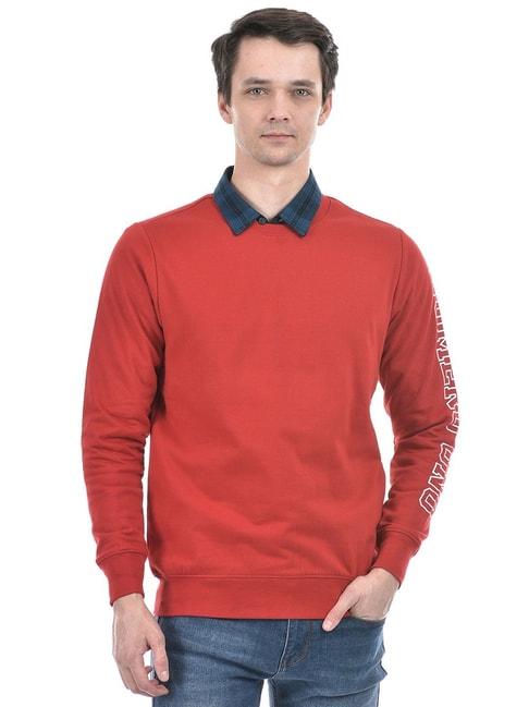 numero uno dark red regular fit sweatshirt