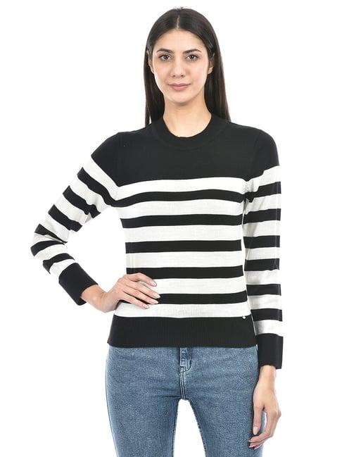 numero uno black & white striped sweater