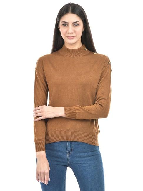 numero uno brown regular fit sweater