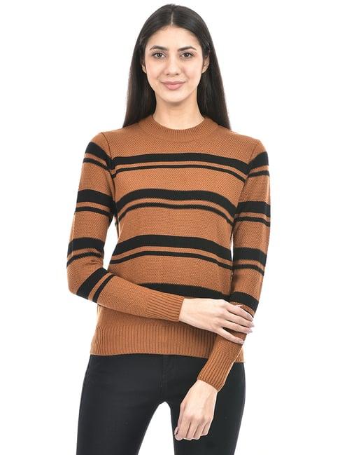 numero uno brown striped sweater