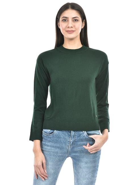 numero uno green regular fit sweater